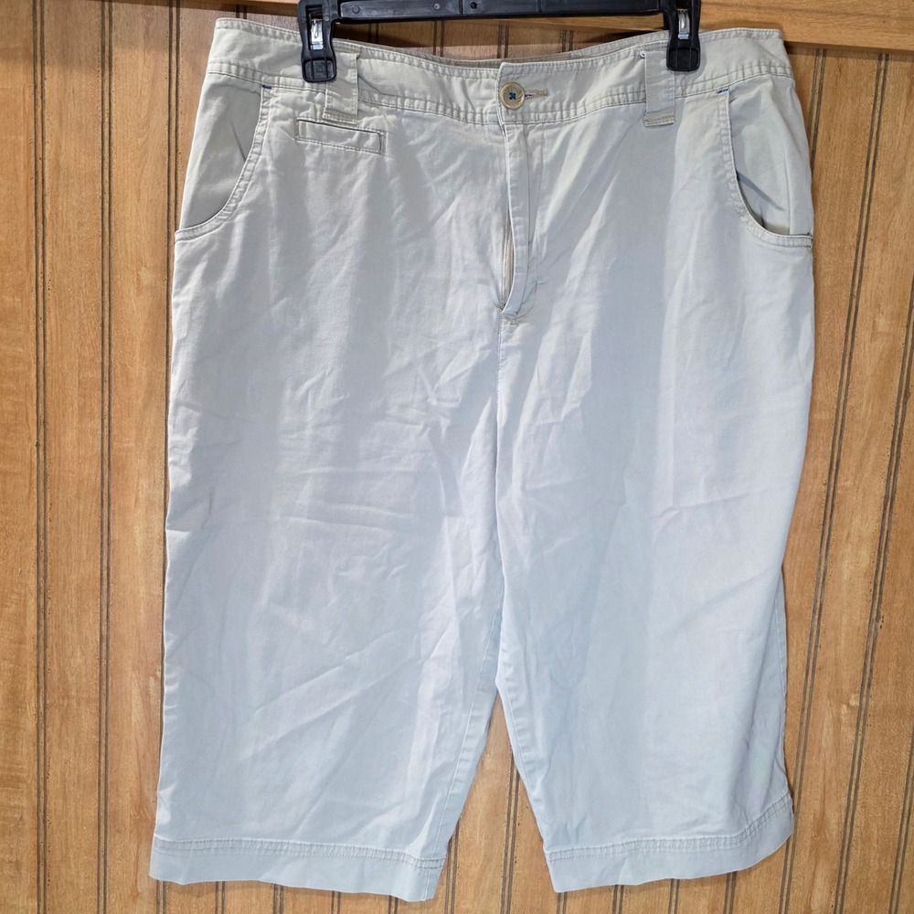 White Stag‎ Bermuda Shorts Brown Stretch Cotton Blend Size 16